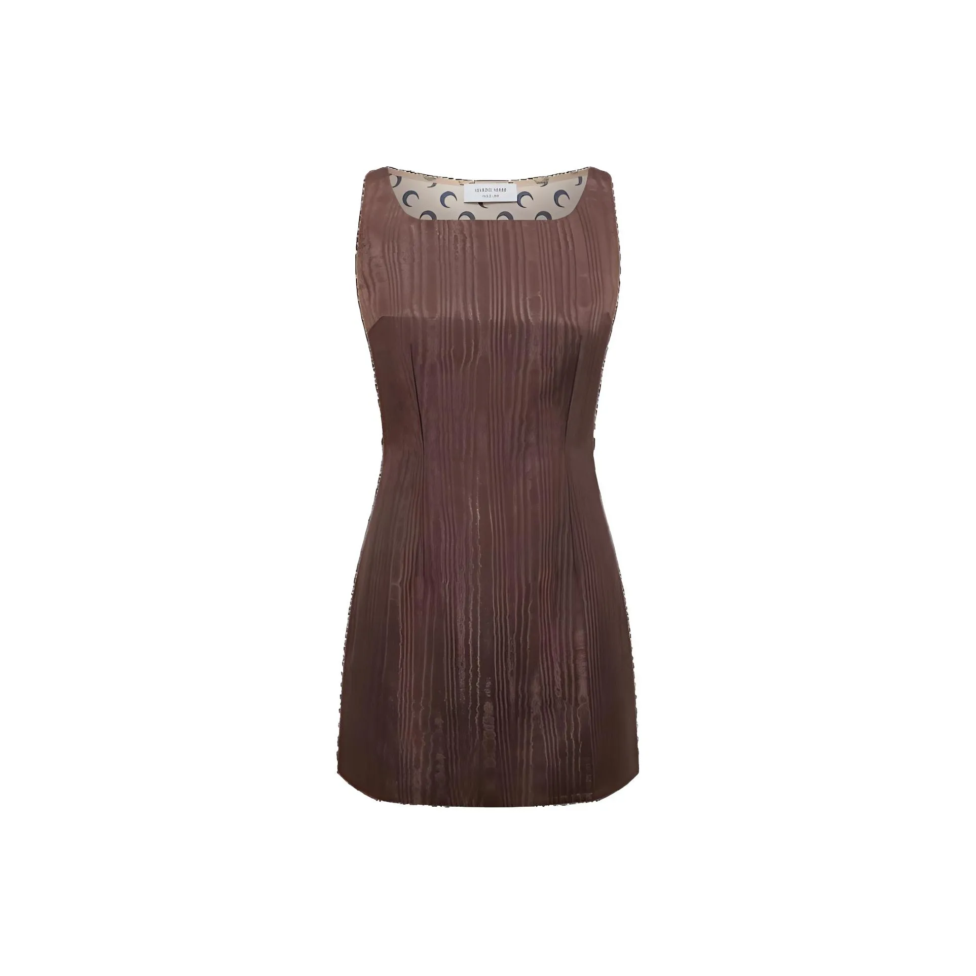 Marine Serre Geometric Neck Mini Sleeveless Dress