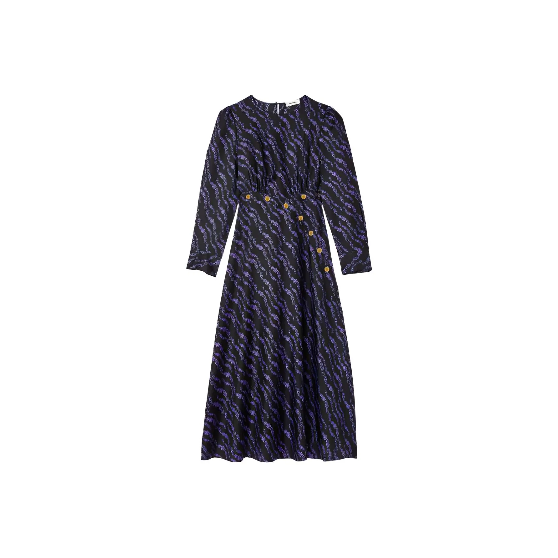 Sandro Long Sleeved Dresses Women's Purple Black