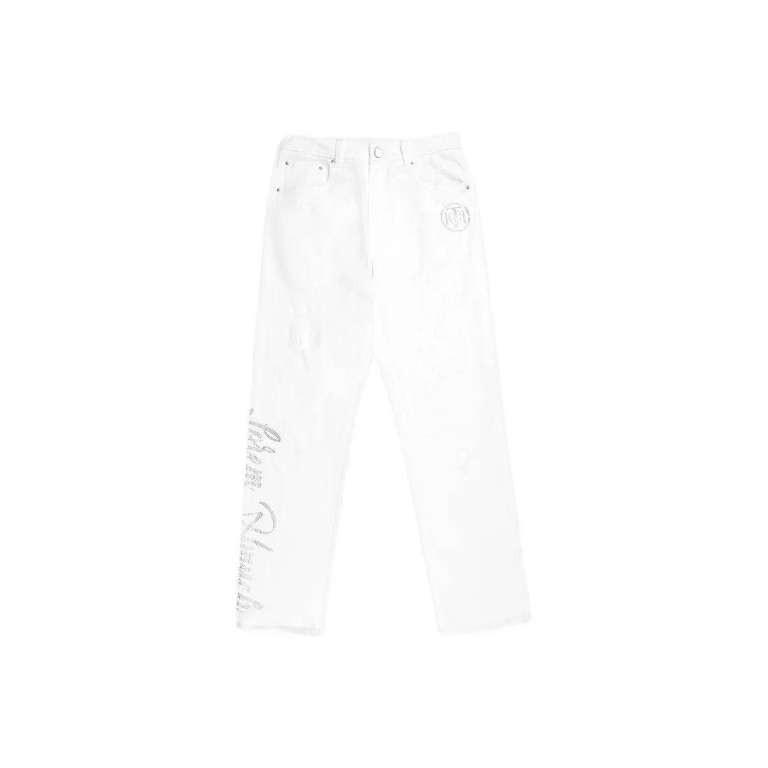 TCH Jeans Women's White With Silver Logo