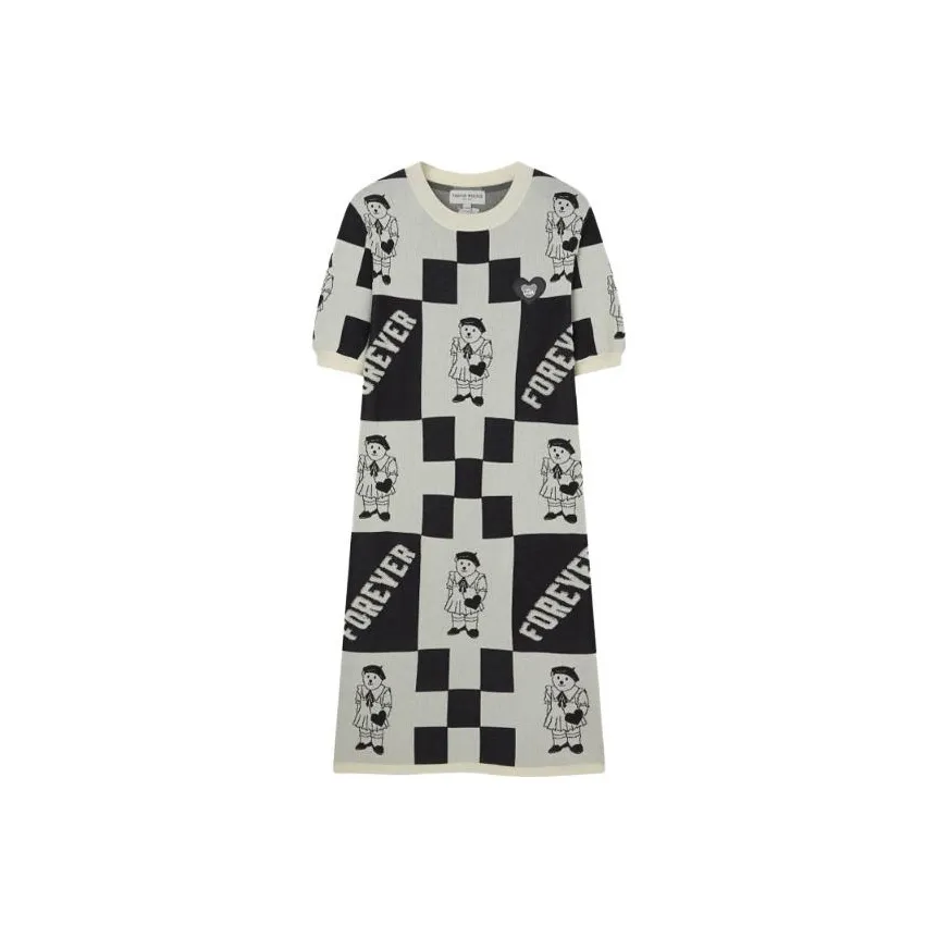 Teenie Weenie Short Sleeved Dress Women's Color Block