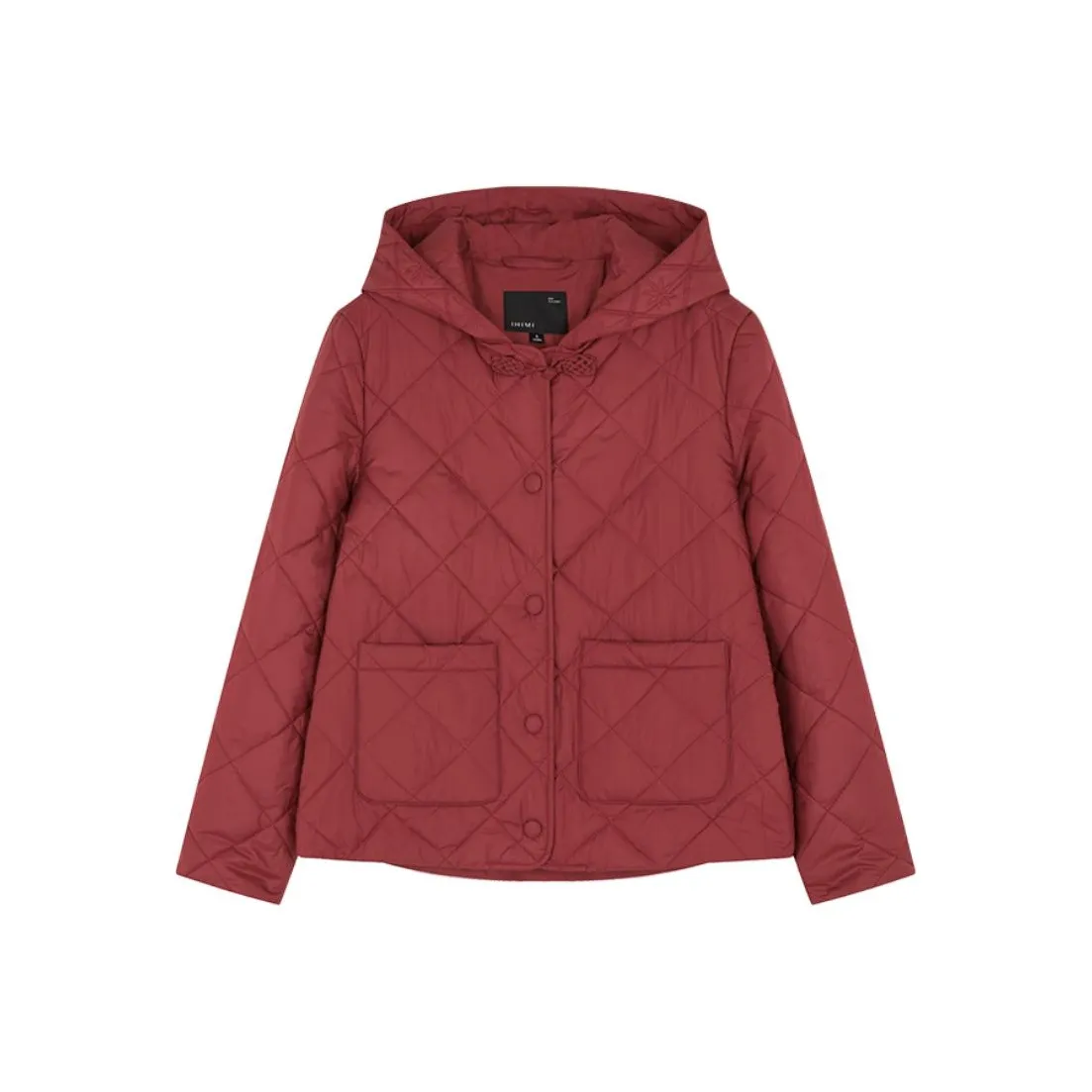 IHIMI Хлопковый пуховик женский винтажный красный