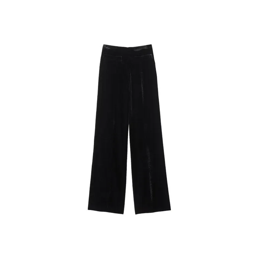 Sandro Levin Straight-leg Velvet Trousers