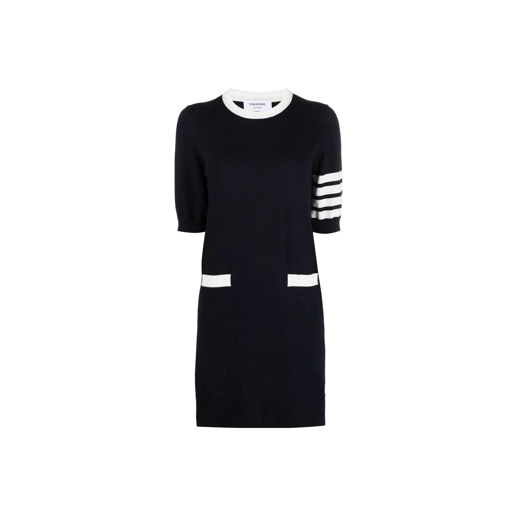 THOM BROWNE Hector-embroidery Knitted Minidress
