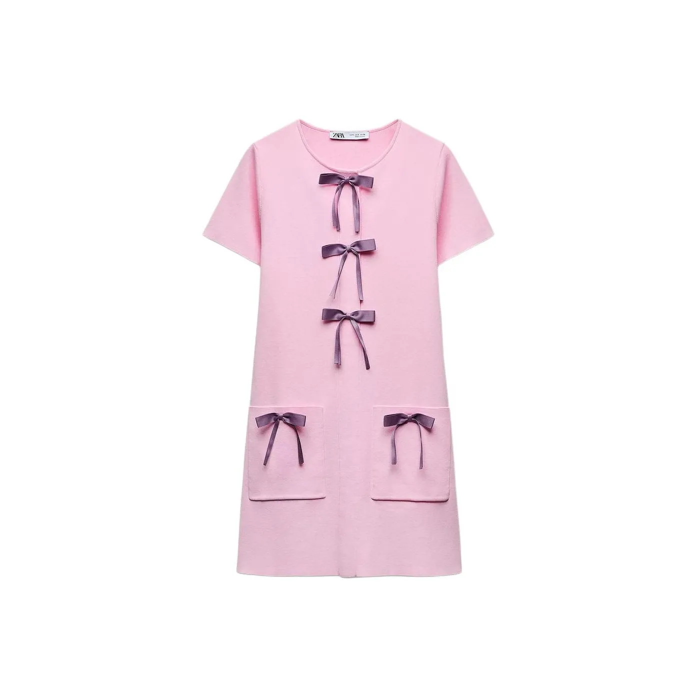 ZARA Short Sleeved Dress Women's Pink