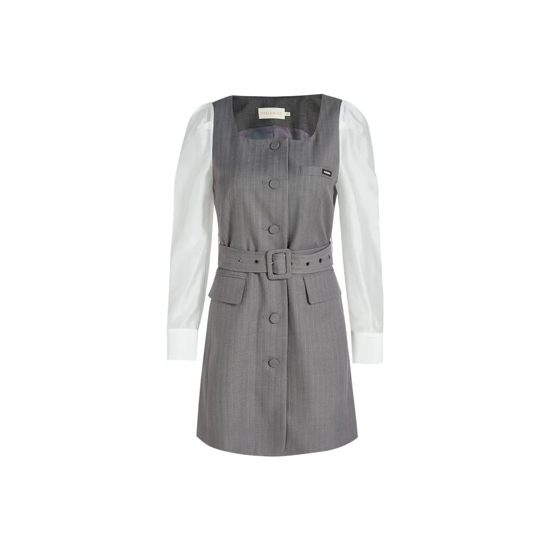 DESIGNICE Long Sleeved Dresses Women's Reed Gray