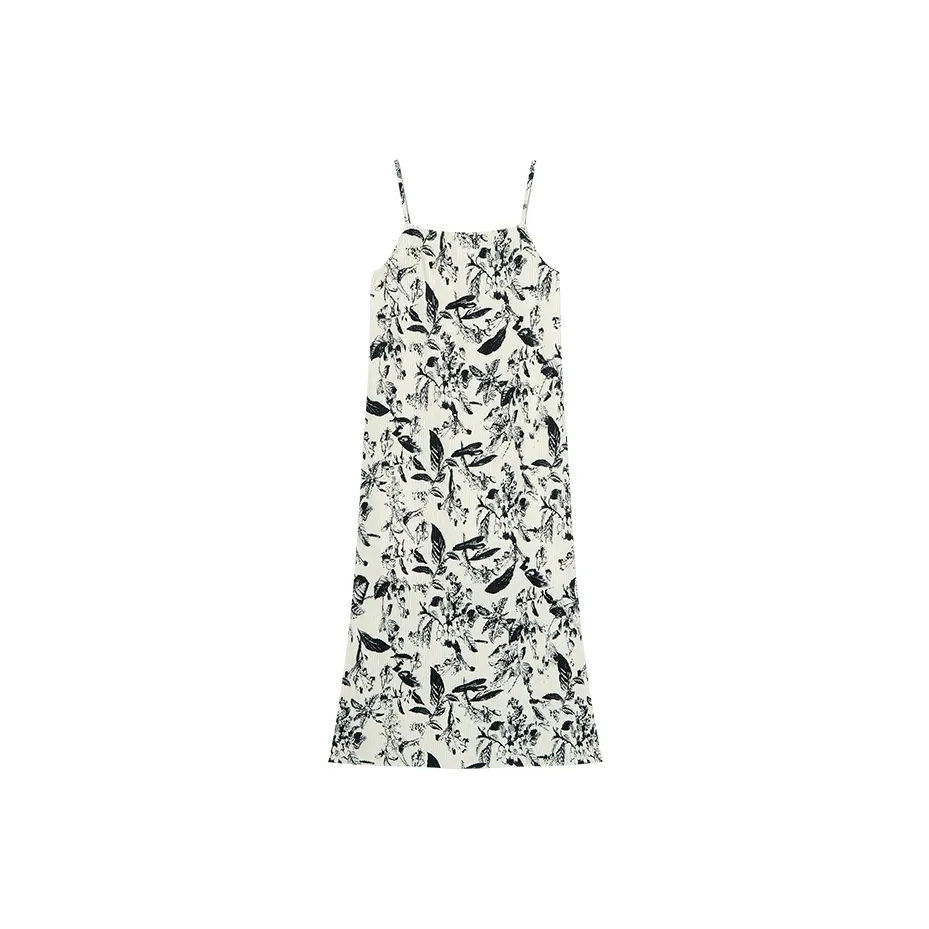 DIALOGUE Черный с белым Цветочный Женские Слиплатья