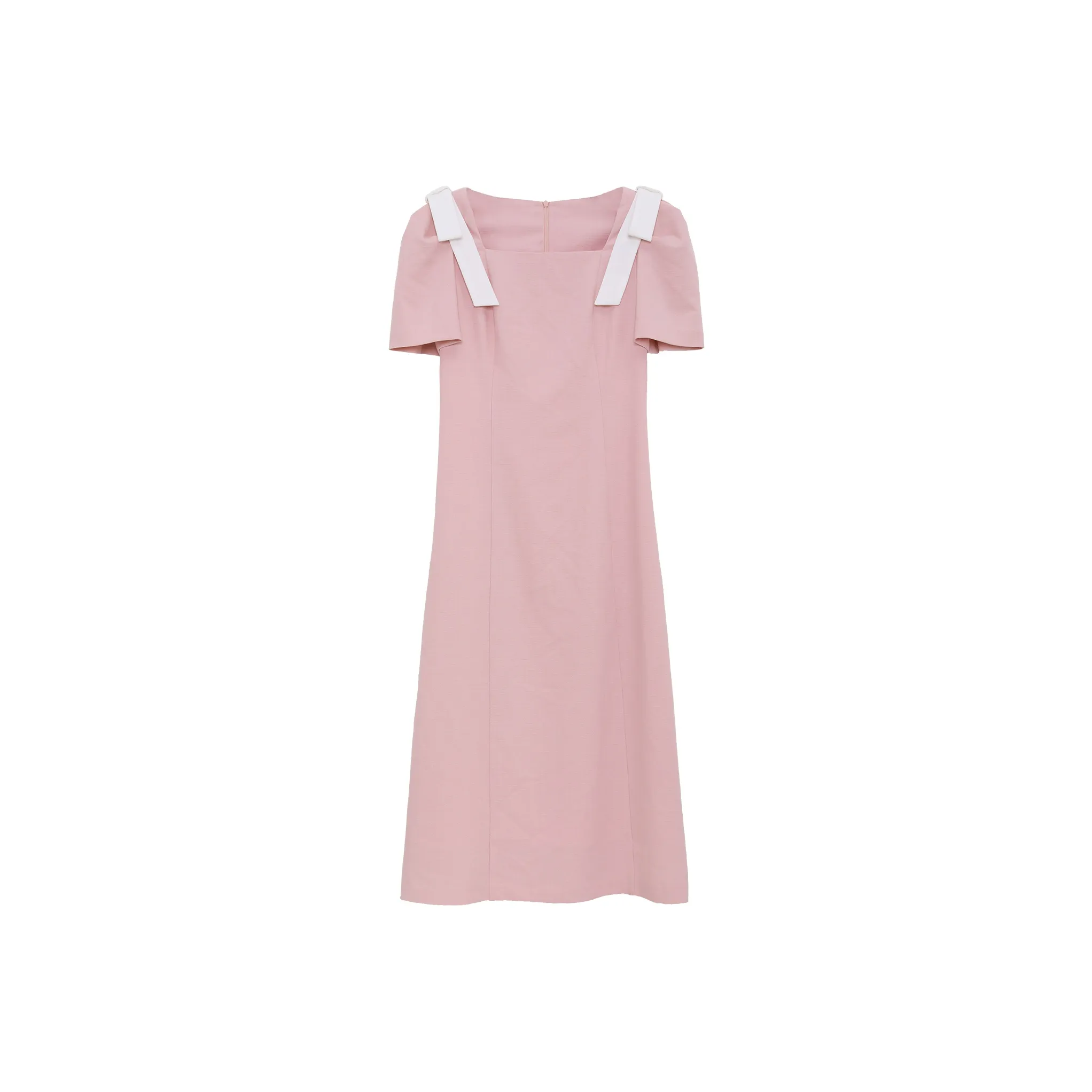 Fstudio Премиум LOOK Маленький Квадратный воротник Бант Принцесса Короткий рукав Платье Женское