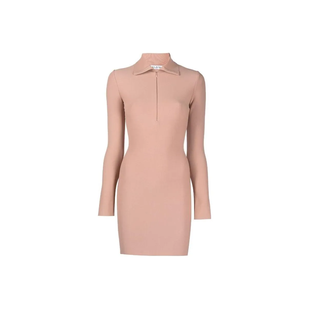 Alaïa Half Zipped Long Sleeved Mini Dress