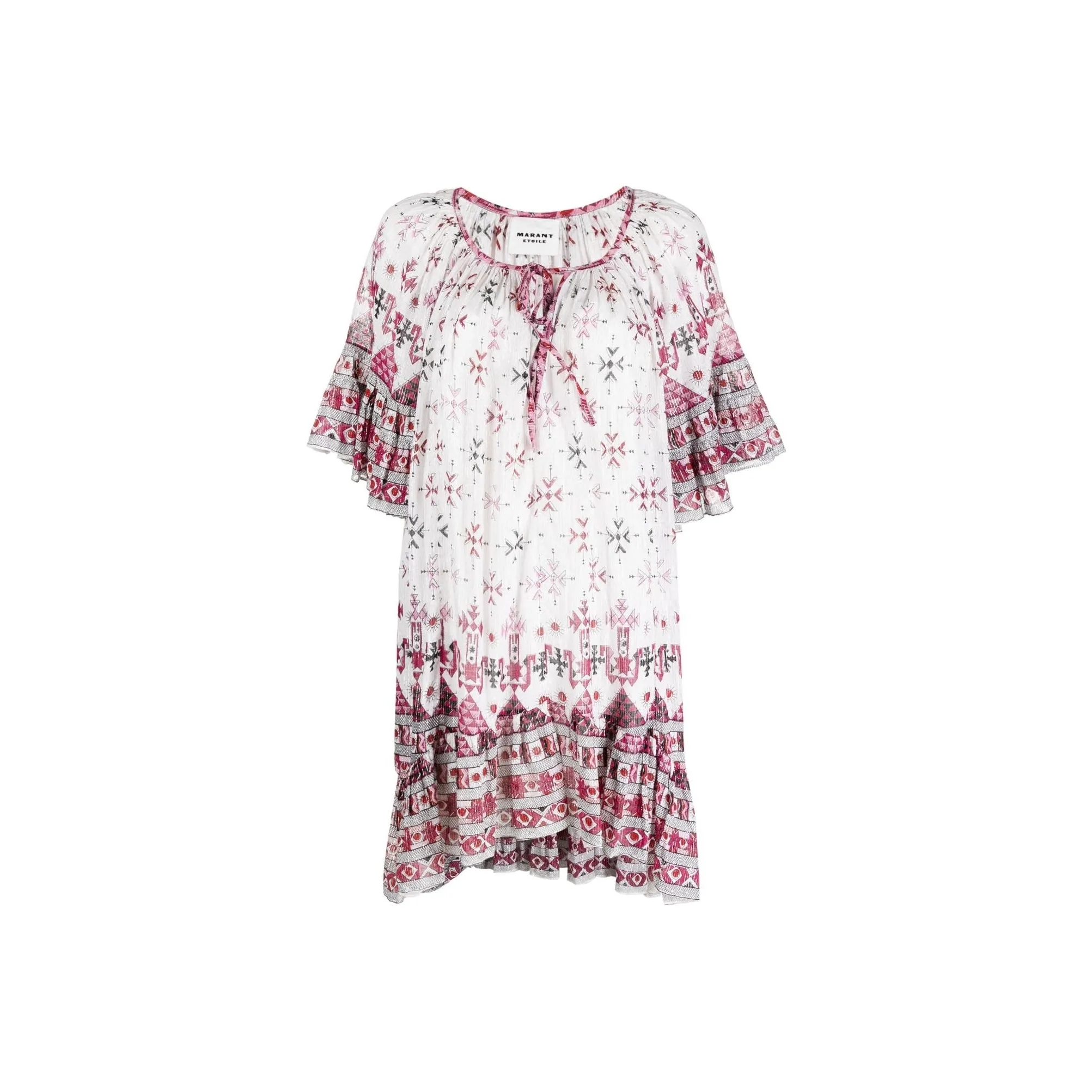 ISABEL MARANT ETOILE Geometric Print Ruffled Dress