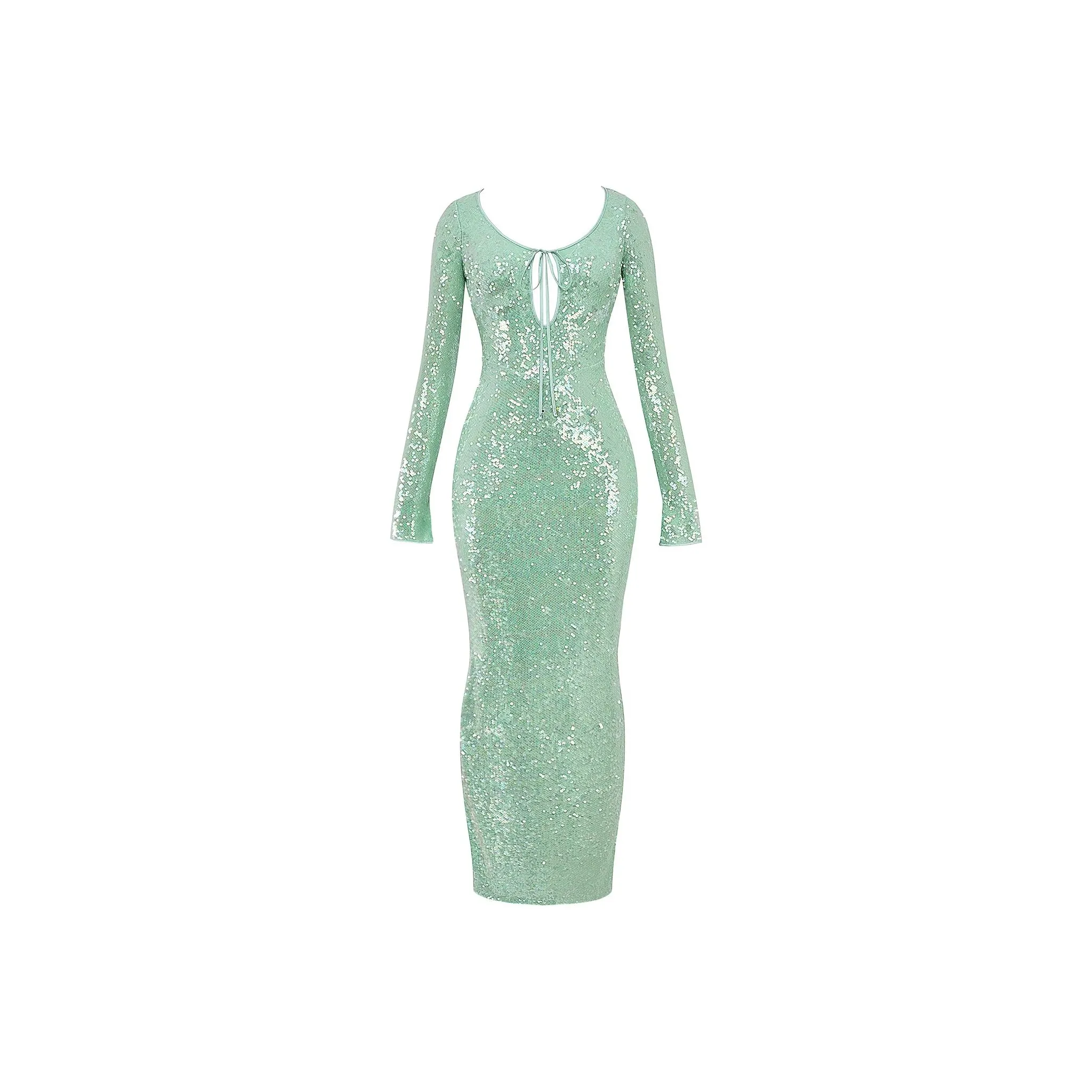 HOUSE OF CB TITANIA Long Sleeved Dress Women's SEAFOAM/Seafoam Green