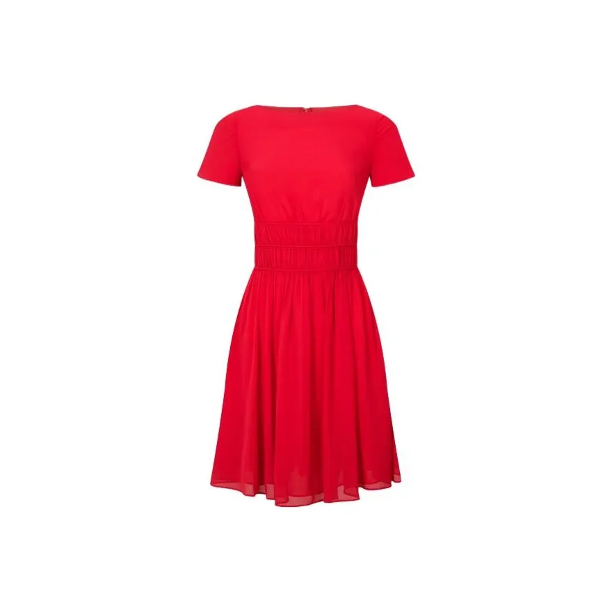 EMPORIO ARMANI Короткое платье с короткими рукавами женское красное