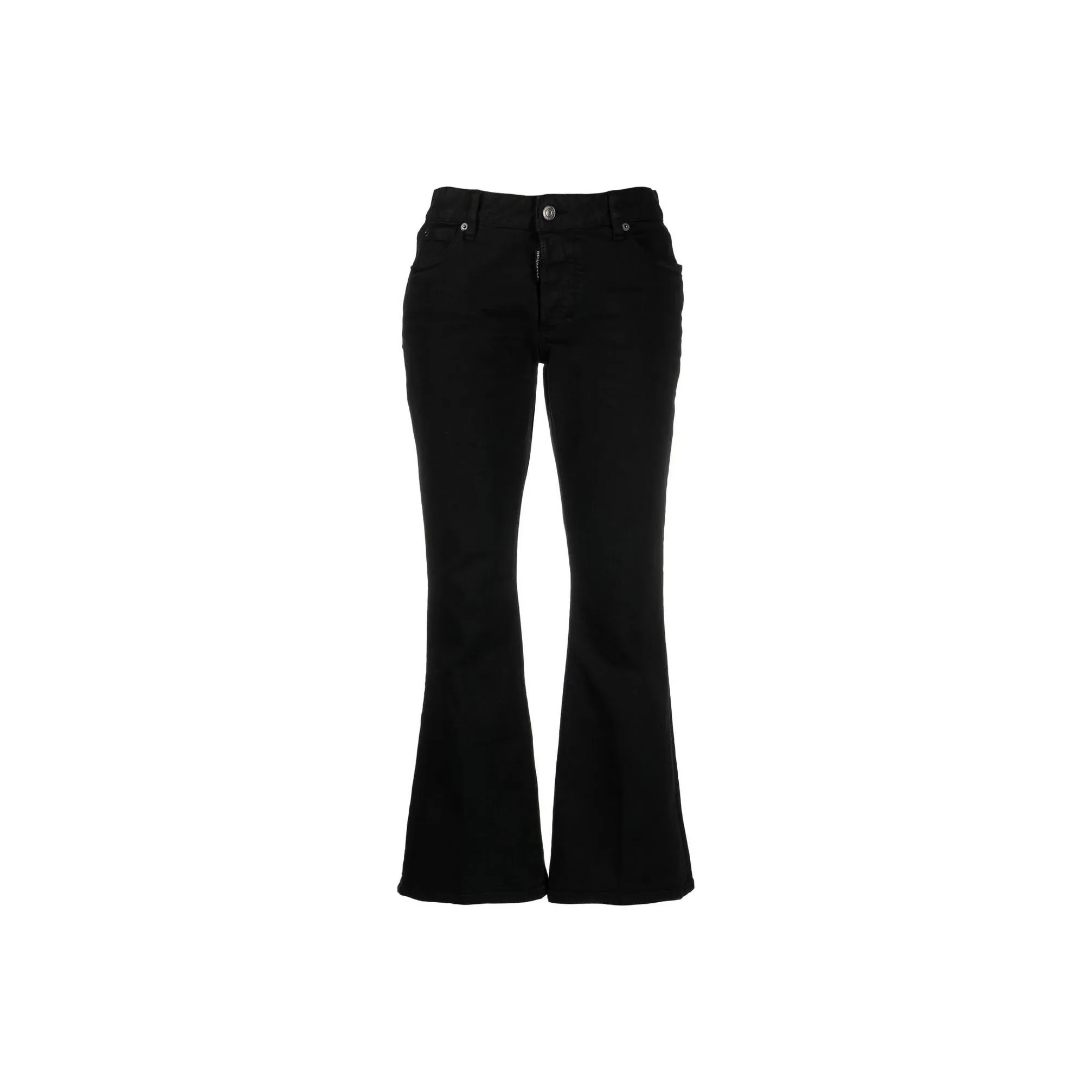Dsquared2 Logo Patch Bootcut Cropped Trousers