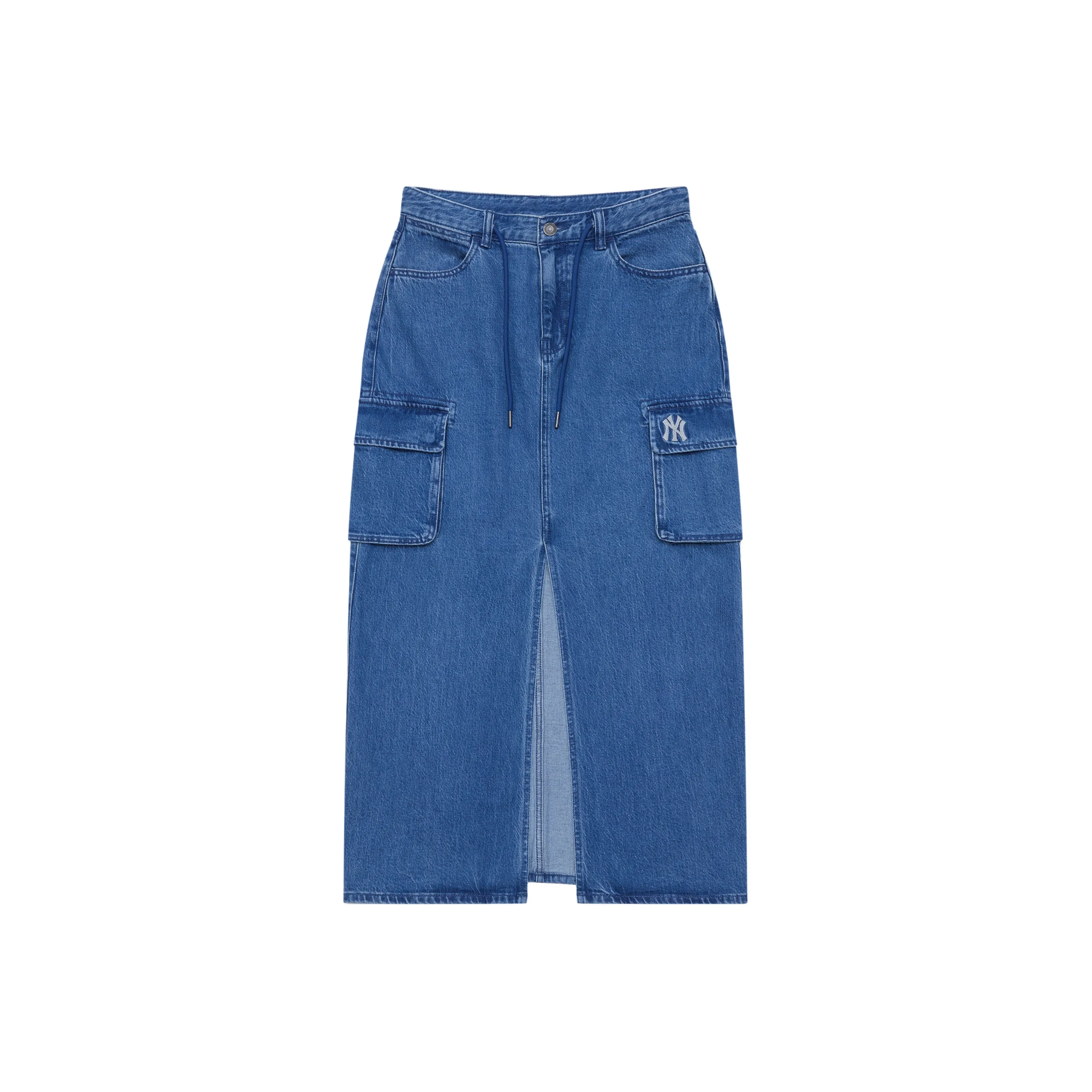 MLB New York Yankees Basic Collection 24FW Denim Long Skirts Women's Indigo