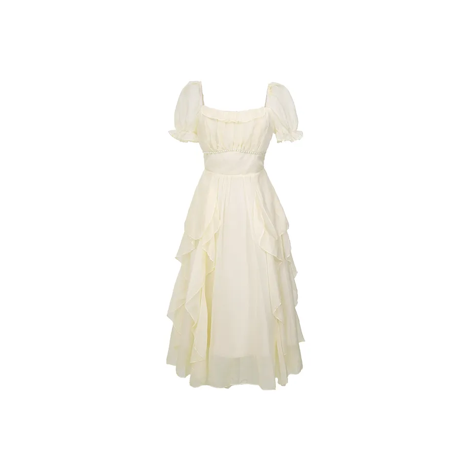 SUNSUNTOWN Короткое платье с короткими рукавами летнее женское