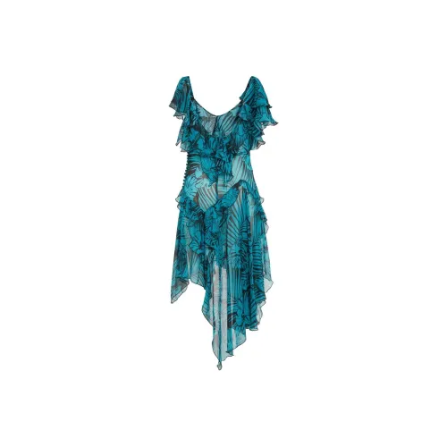 Alexandre Vauthier Blue Женские Короткие Платья с Рукавами