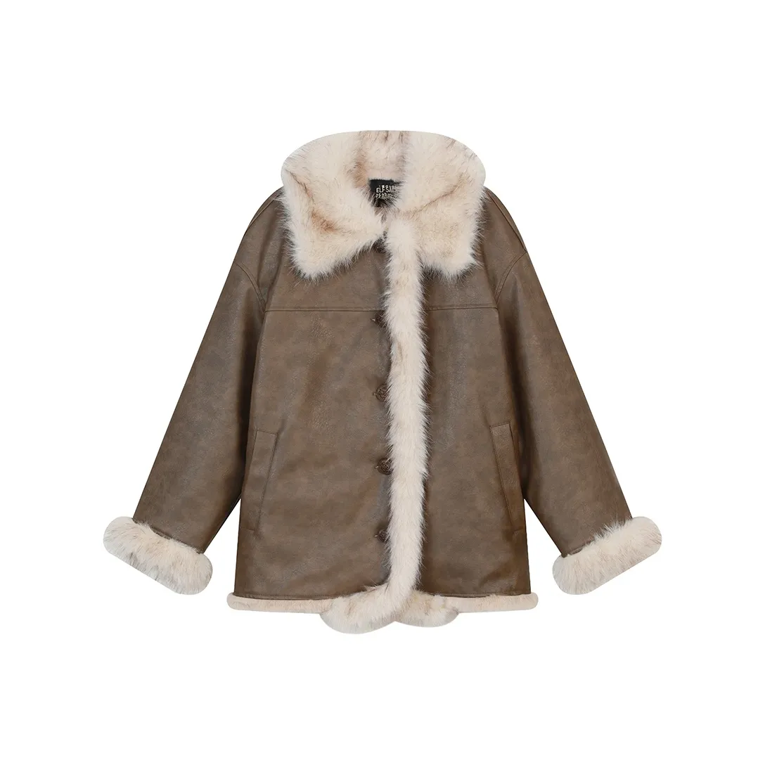 ELF SACK Puffer Jacket Women's Coffee