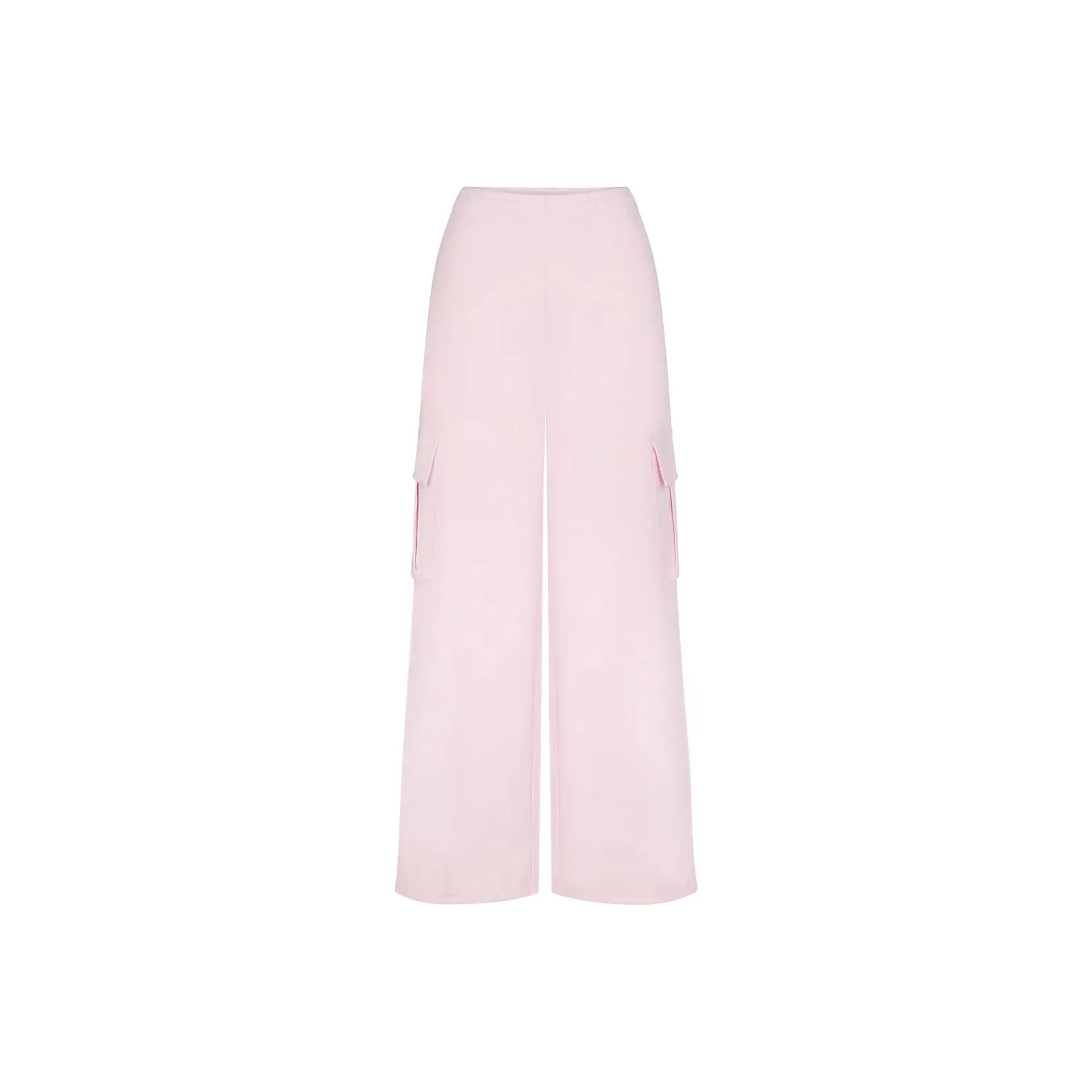 SKIMS COTTON FLEECE OVERSIZED CARGO PANT Cargo Pants Women's CHERRY BLOSSOM/Cherry Blossom