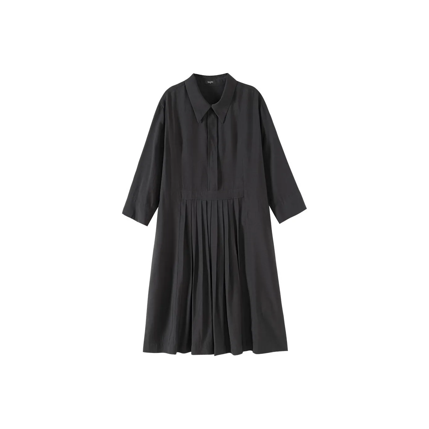 Hacikis Длинный рукав Платье Женское Paul Черный