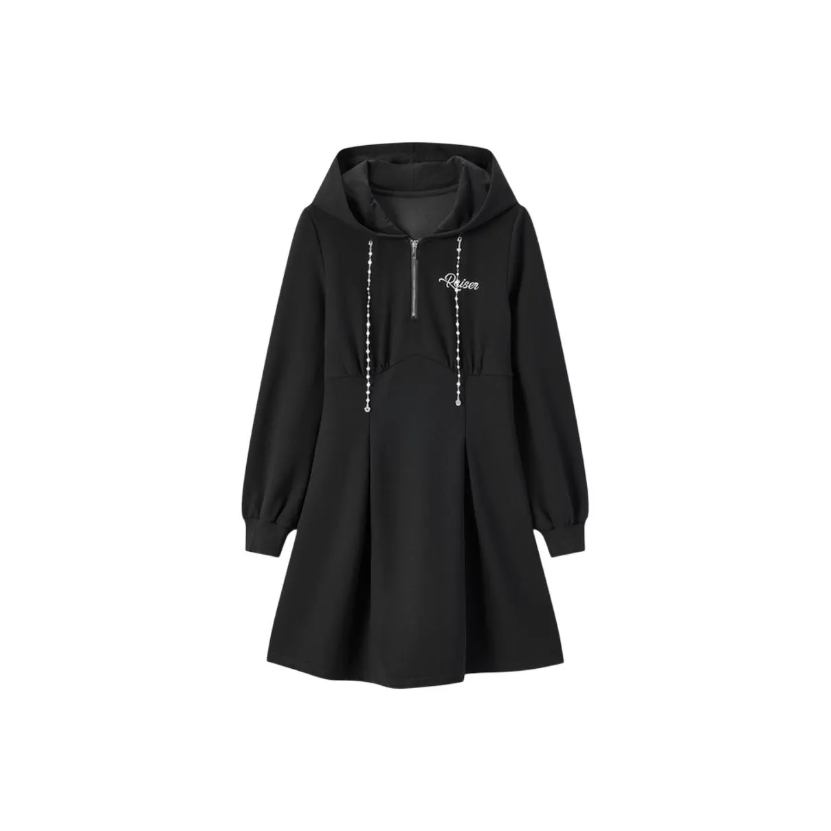 EICHITOO Длинное платье с длинными рукавами женское черное