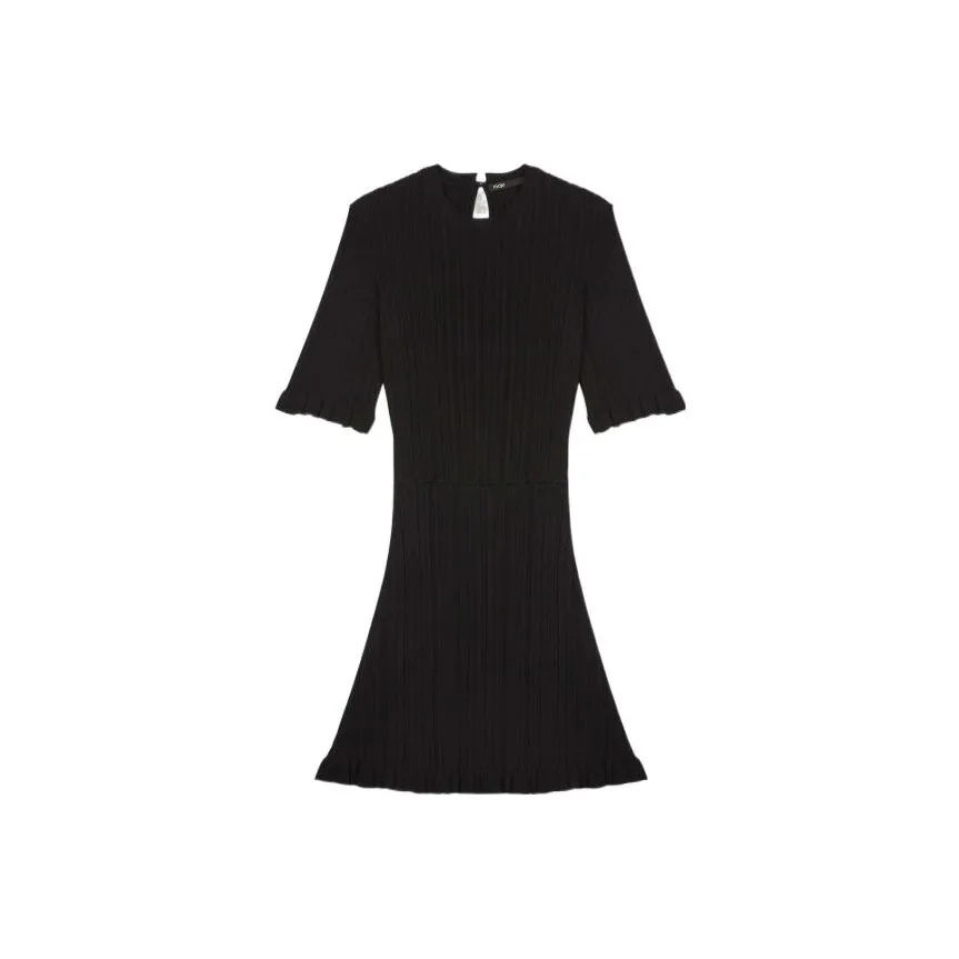 Maje Короткий рукав Платье Женское Черное