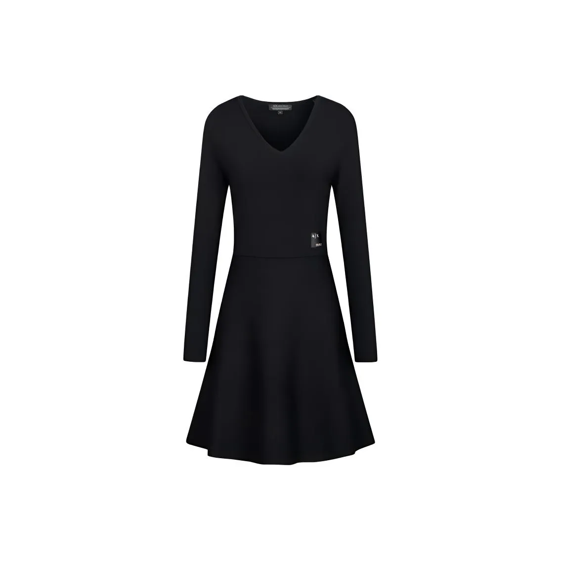 ARMANI EXCHANGEAE FW22 Длинное платье с длинными рукавами женское черное