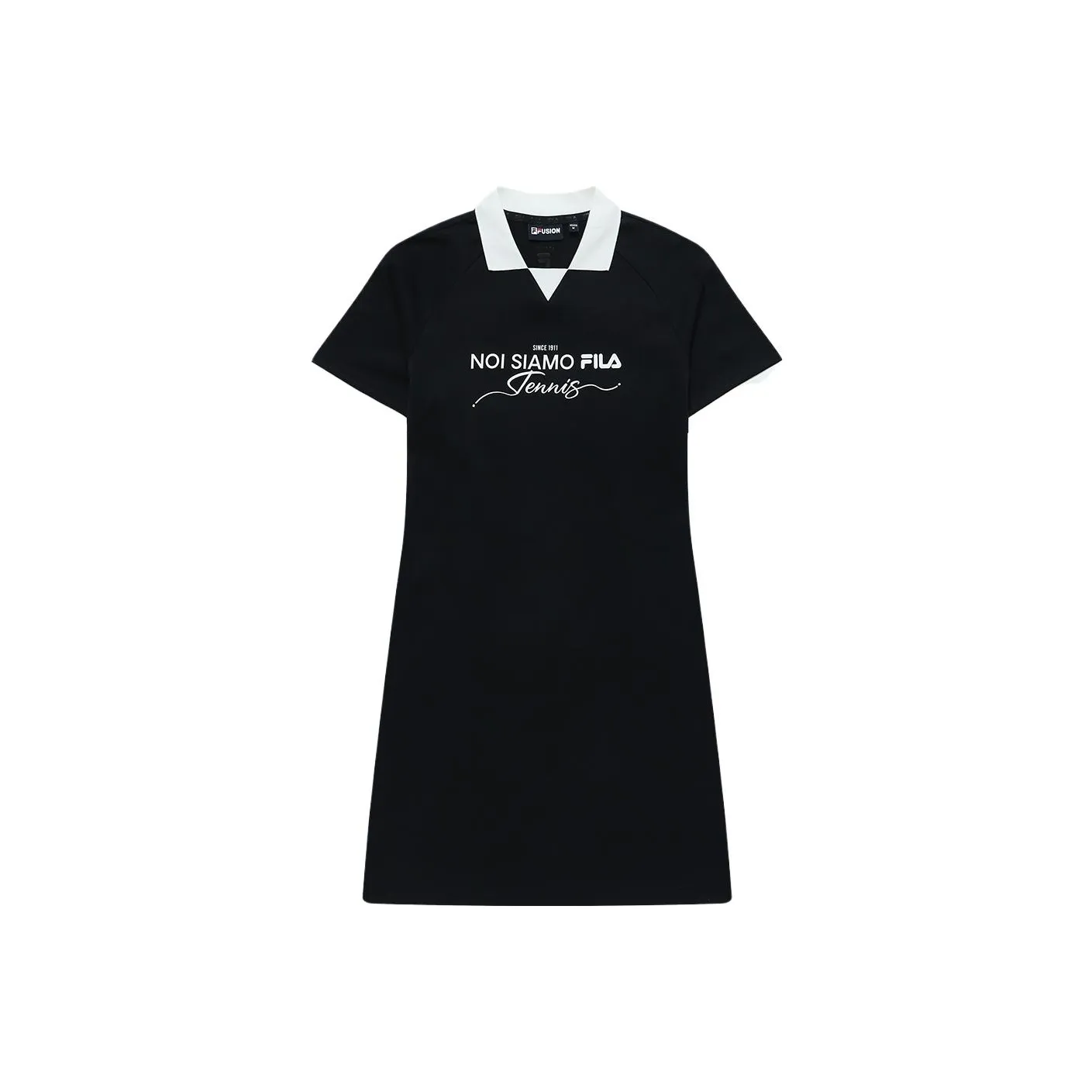FILA FUSION Короткий рукав Платье Женское Темно-черное