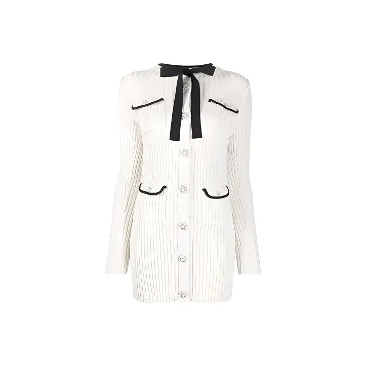 Self portrait Long Sleeved Dresses Women's Ivory White