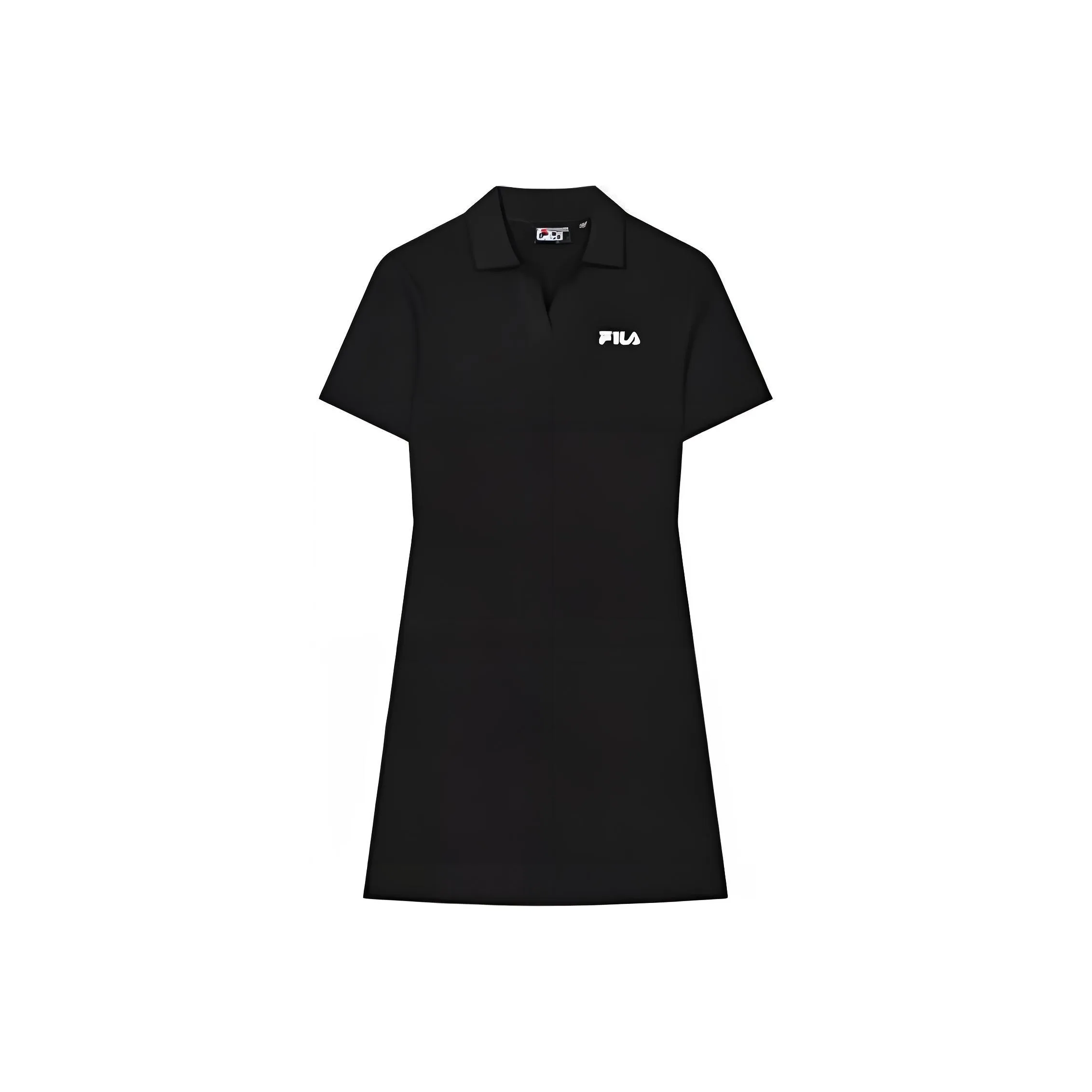 FILA Короткий рукав Платье Женское Глубокий черный