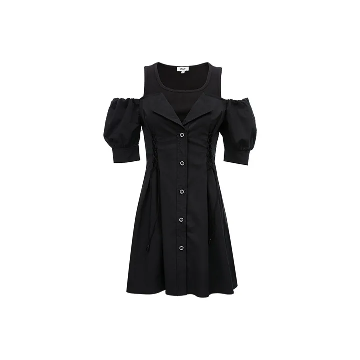 Only Black Женские Короткие Платья с Рукавами