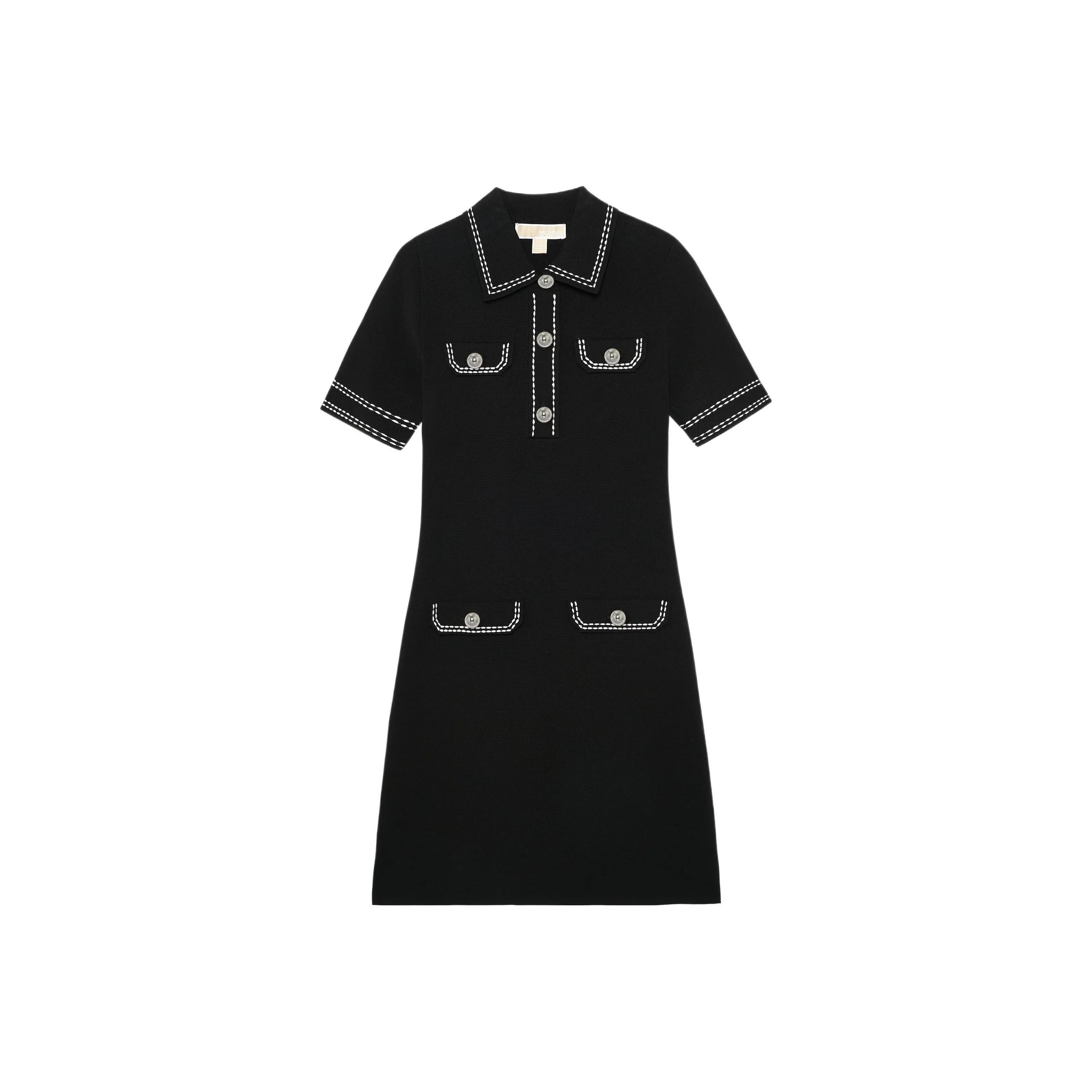 MICHAEL KORS SS23 Short Sleeved Dress Women's Black