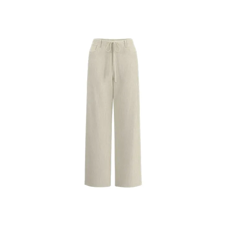 URBAN REVIVO Boho Style Casual Pants Women's Light Khaki