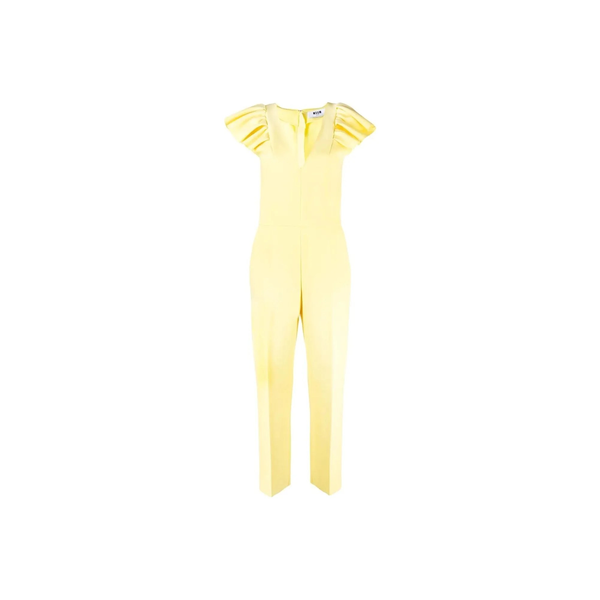 MSGM Ruffle sleeve V neck Jumpsuit
