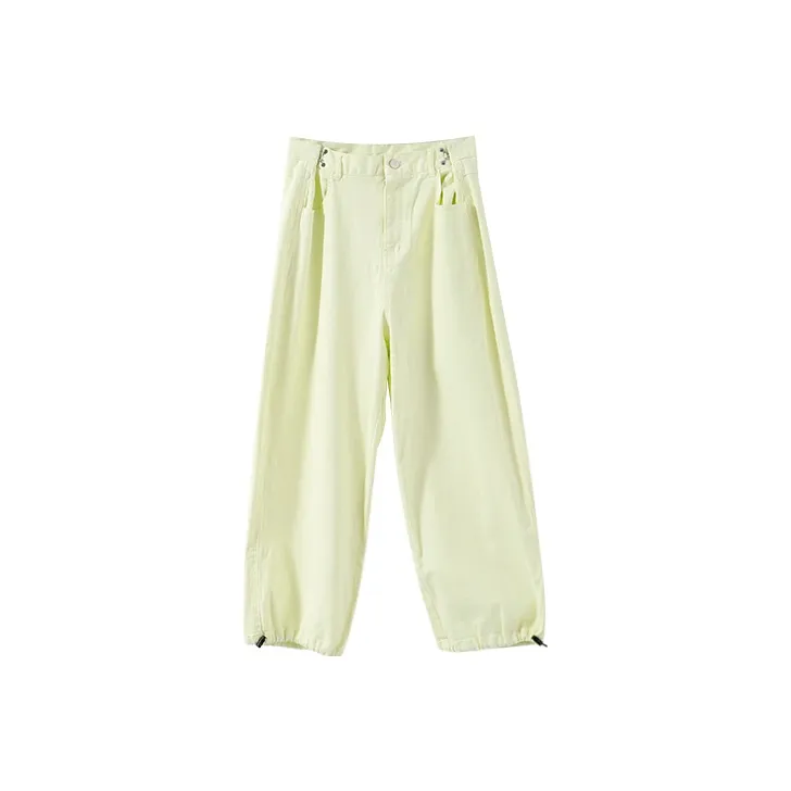 YUMOMO STAR Jogger Jeans Women's Neon Yellow