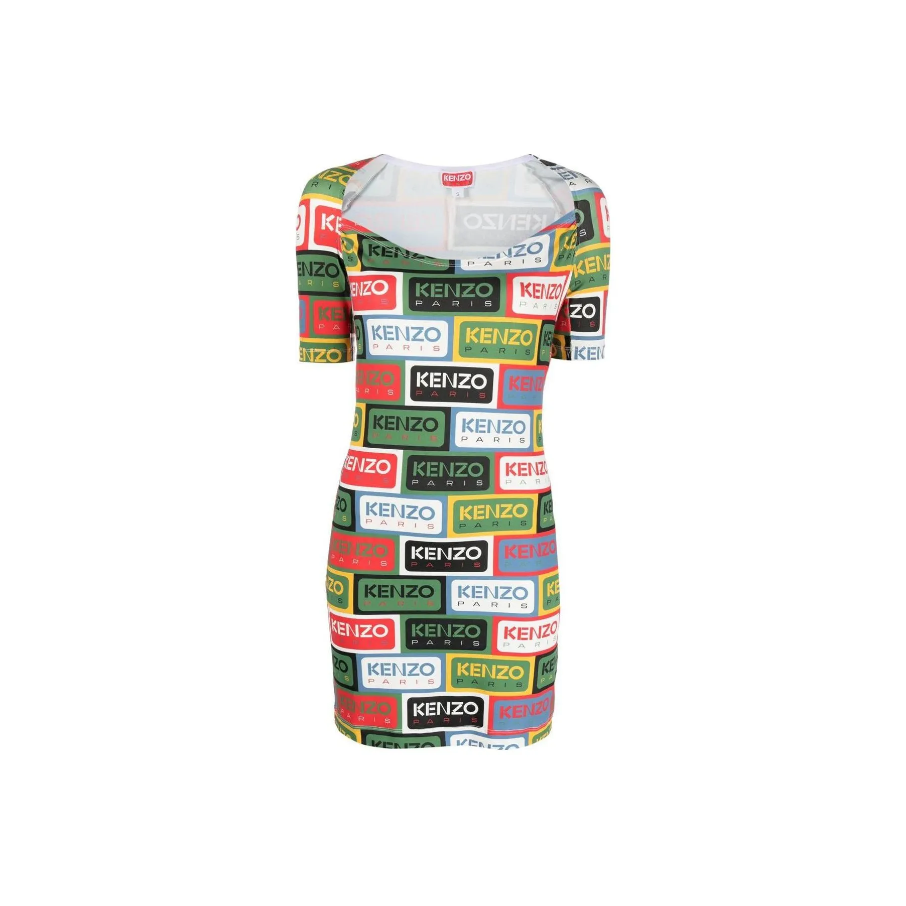 KENZO Многоцветные Женские Короткие Платья с Рукавами