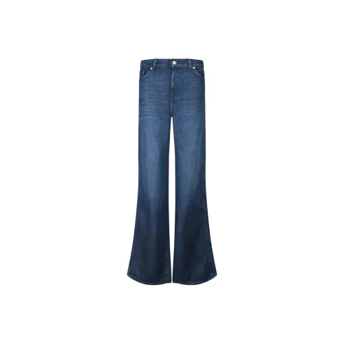 SEVEN FOR ALL MANKIND Женские джинсы синего цвета