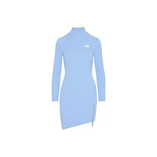GCDS Blue Женские Длинные Платья с Рукавами