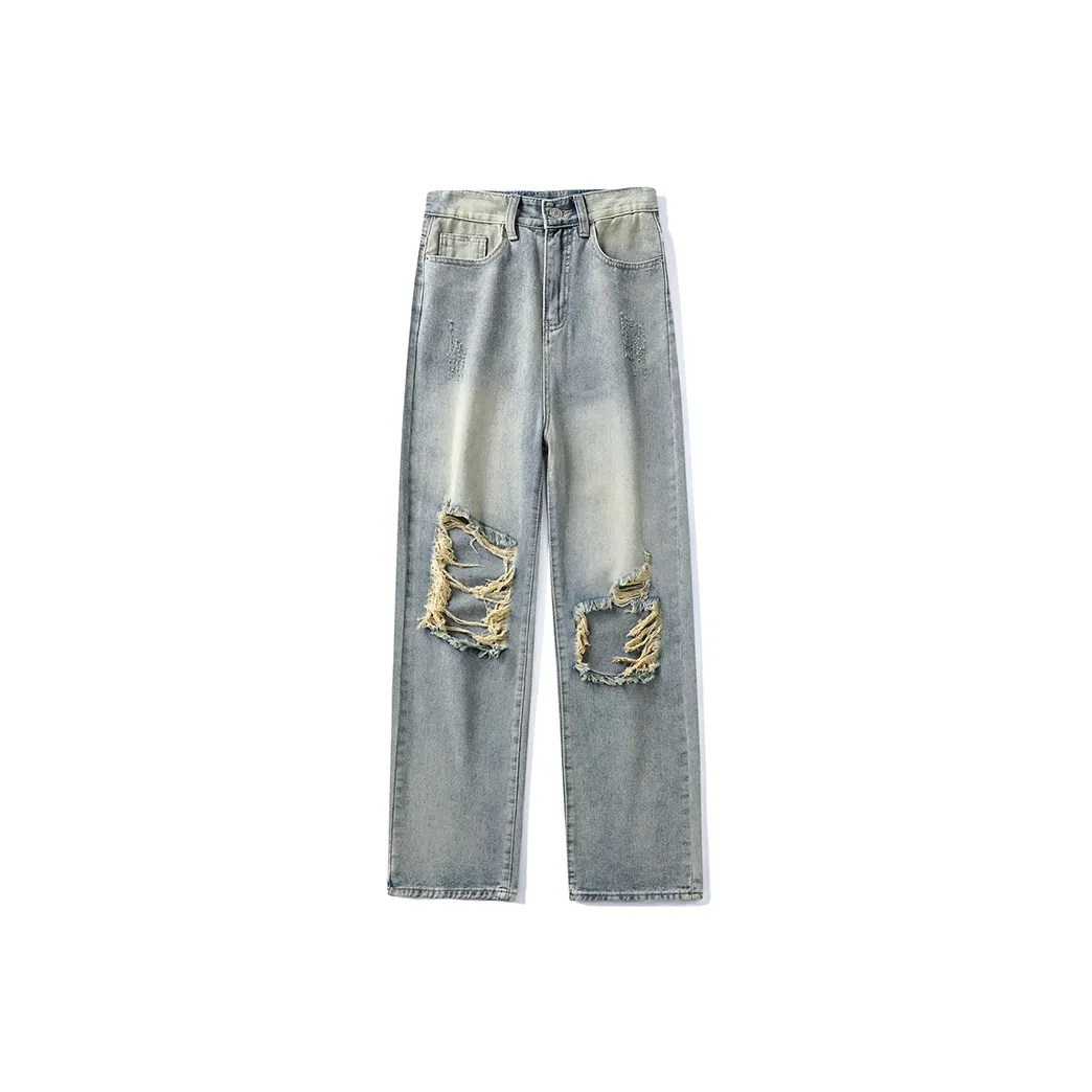 Wen Shan Джинсы Женские Ностальгический Синий