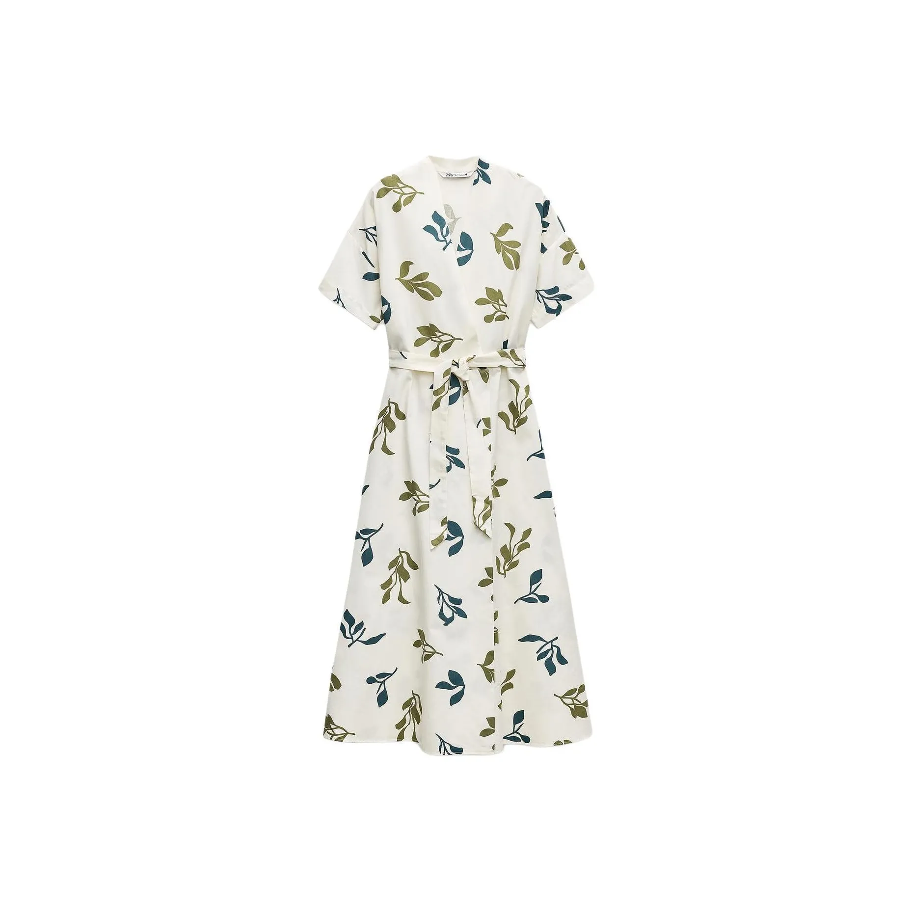 ZARA Short Sleeved Dress Women's White