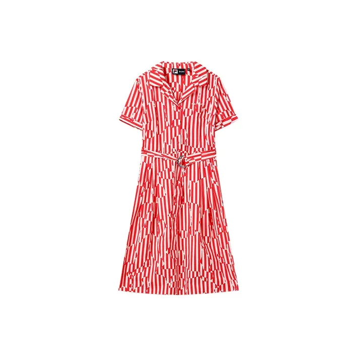 FILA Short Sleeved Dress Women's All Over Print