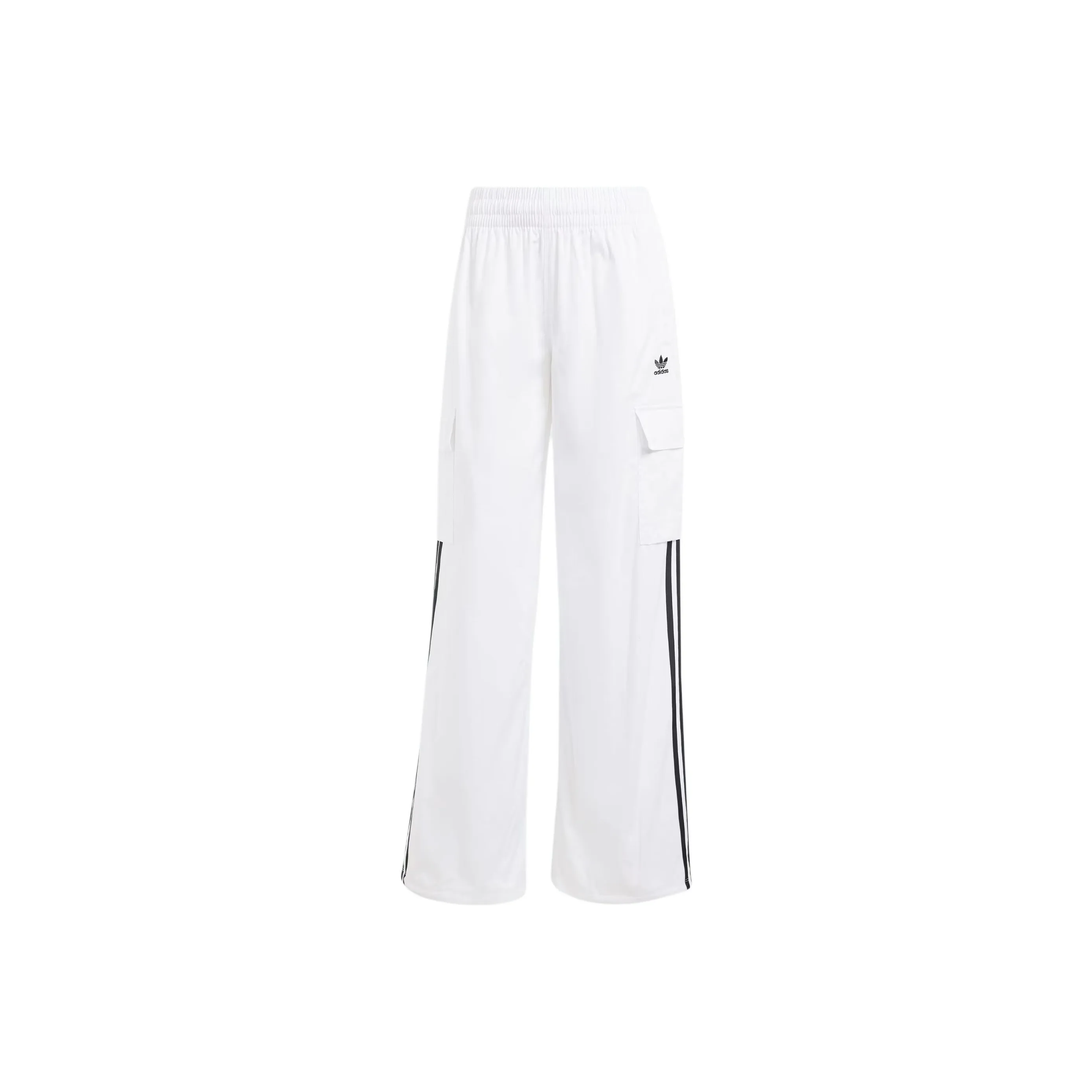 Adidas Originals 3 Stripes Cargo Trousers Knitted Sweatpants Women's White
