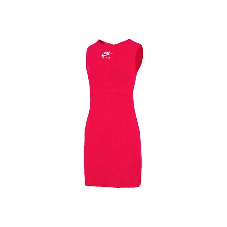 Nike Без рукавов Платье Женское Красное