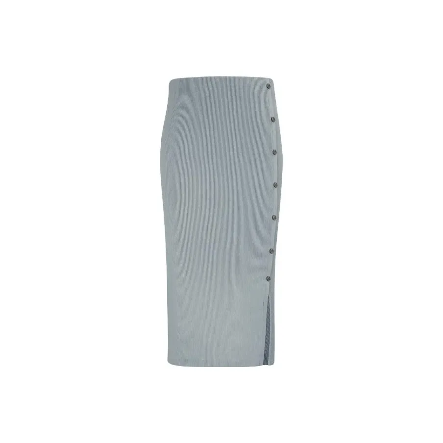 CK Calvin Klein KNIT Длинная Юбка Женская Серого цвета