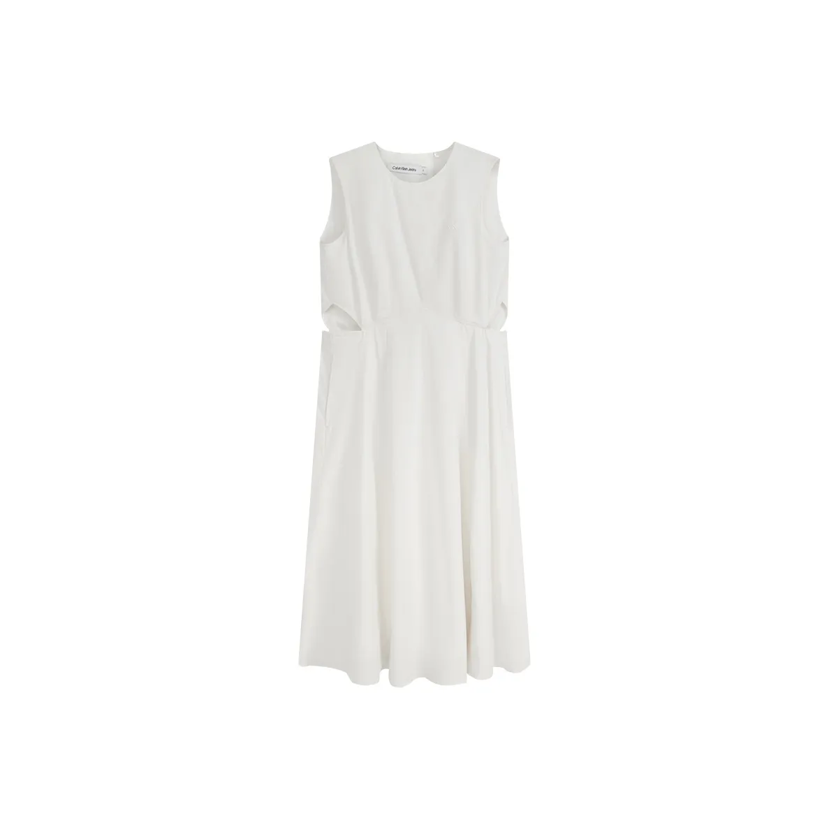 calvin T-Shirt KLEIN Sleeveless Dress Women's Moon White