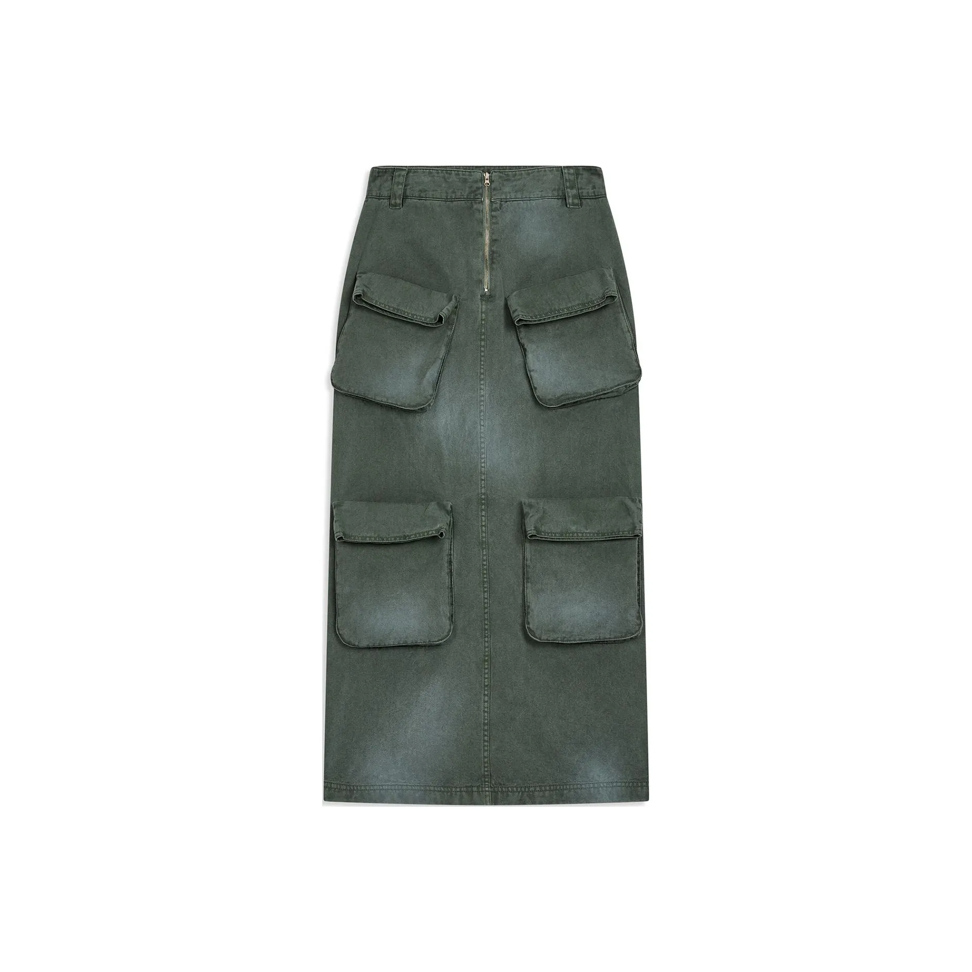 Open Yy CARGO POCKET FIELD SKIRT Denim Long Skirt Women's KHAKI/Khaki
