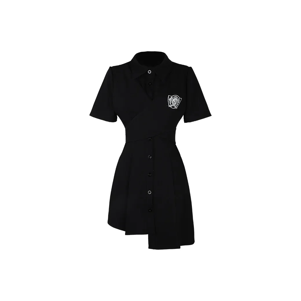 BSEVENI Short Sleeved Dress Women's Gift Box Set Included Black