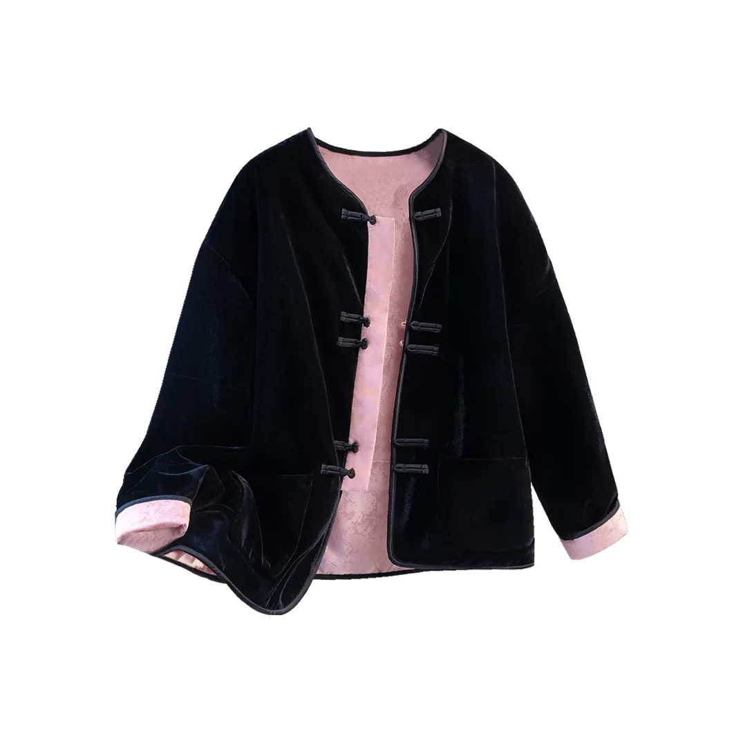 Cypress House Пуховая куртка Женская Черная Розовая