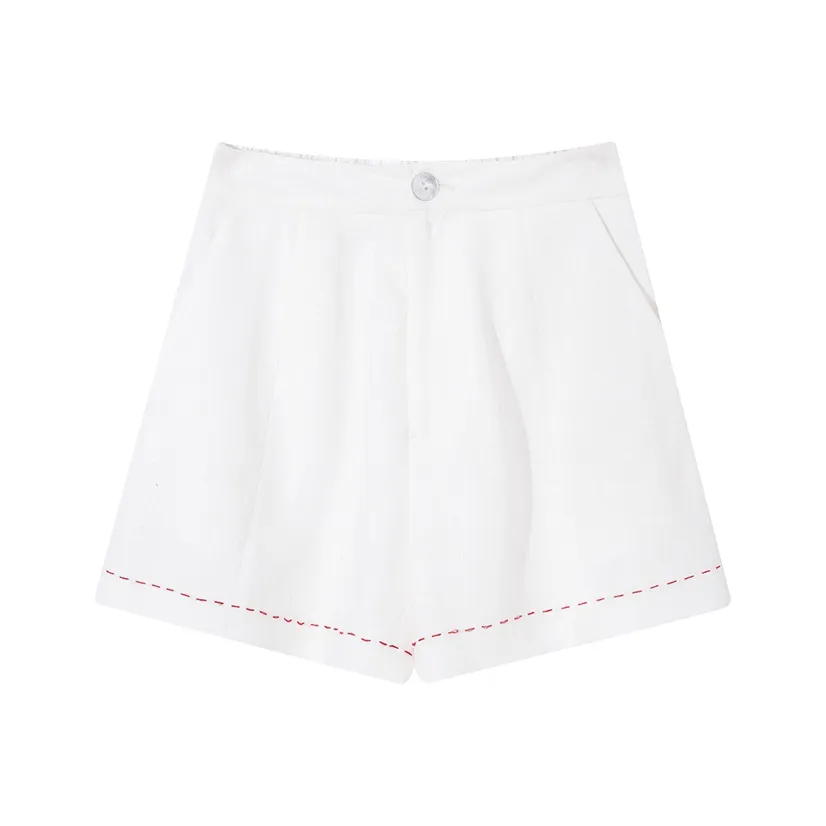 Ouyang Белые Женские Повседневные Шорты