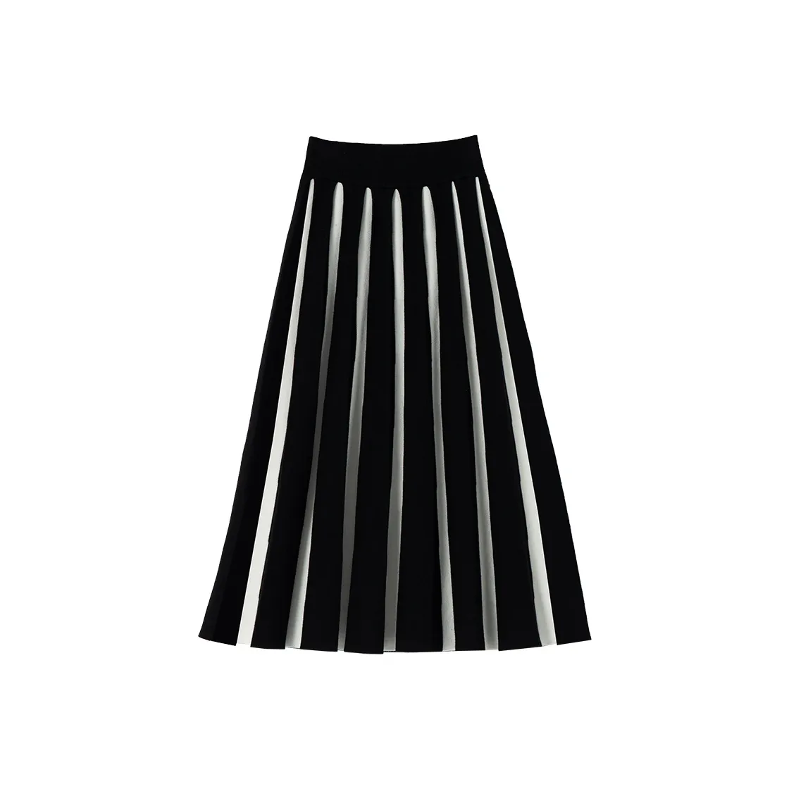 SOON FLOWER KNIT Длинная Юбка Женская Черная Белая