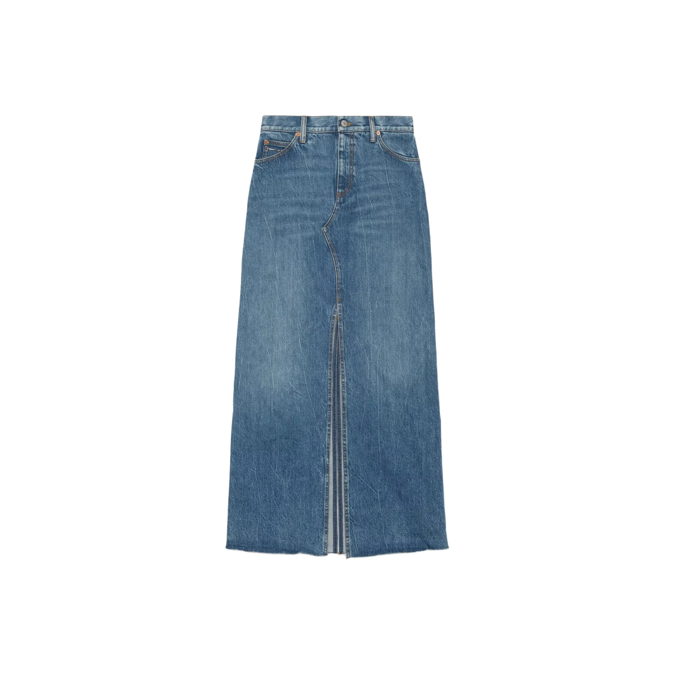 GUCCI Horsebit Denim Skirt