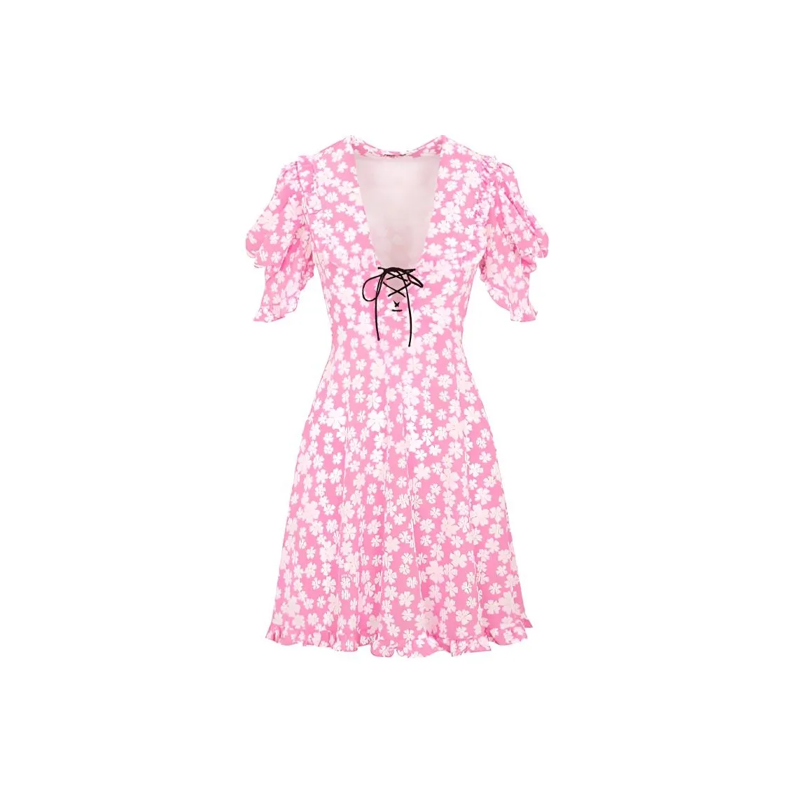 MIU MIU SS22 Short Sleeved Dress Women's Pink